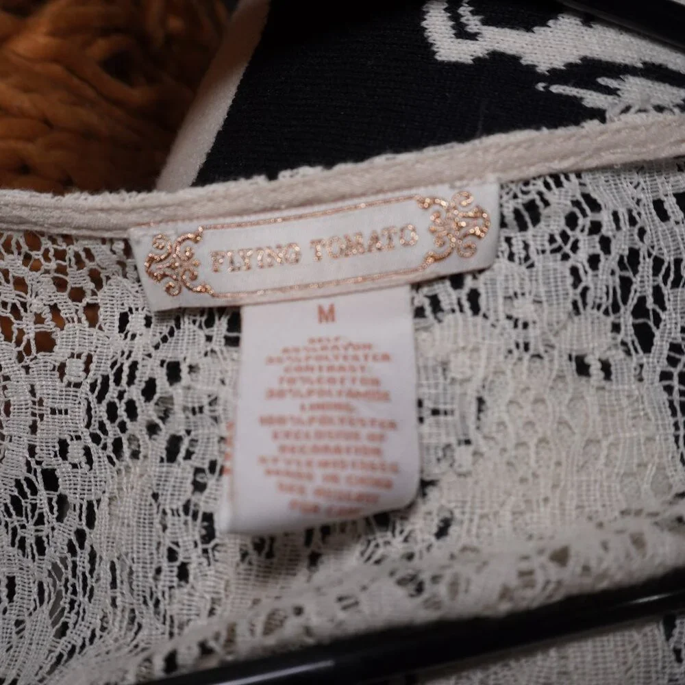 Flying Tomato Womens Embroidered Rayon Poly Floral Flowy Dress Size Medium - Picture 9 of 9